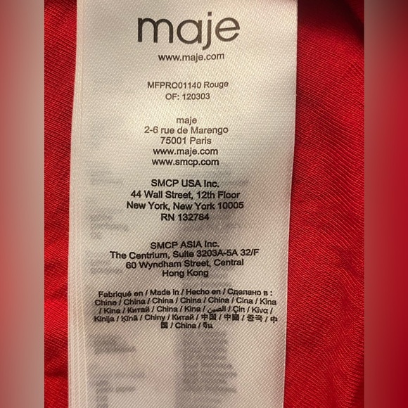 Maje Red Pleated Dress - Picture 13 of 14